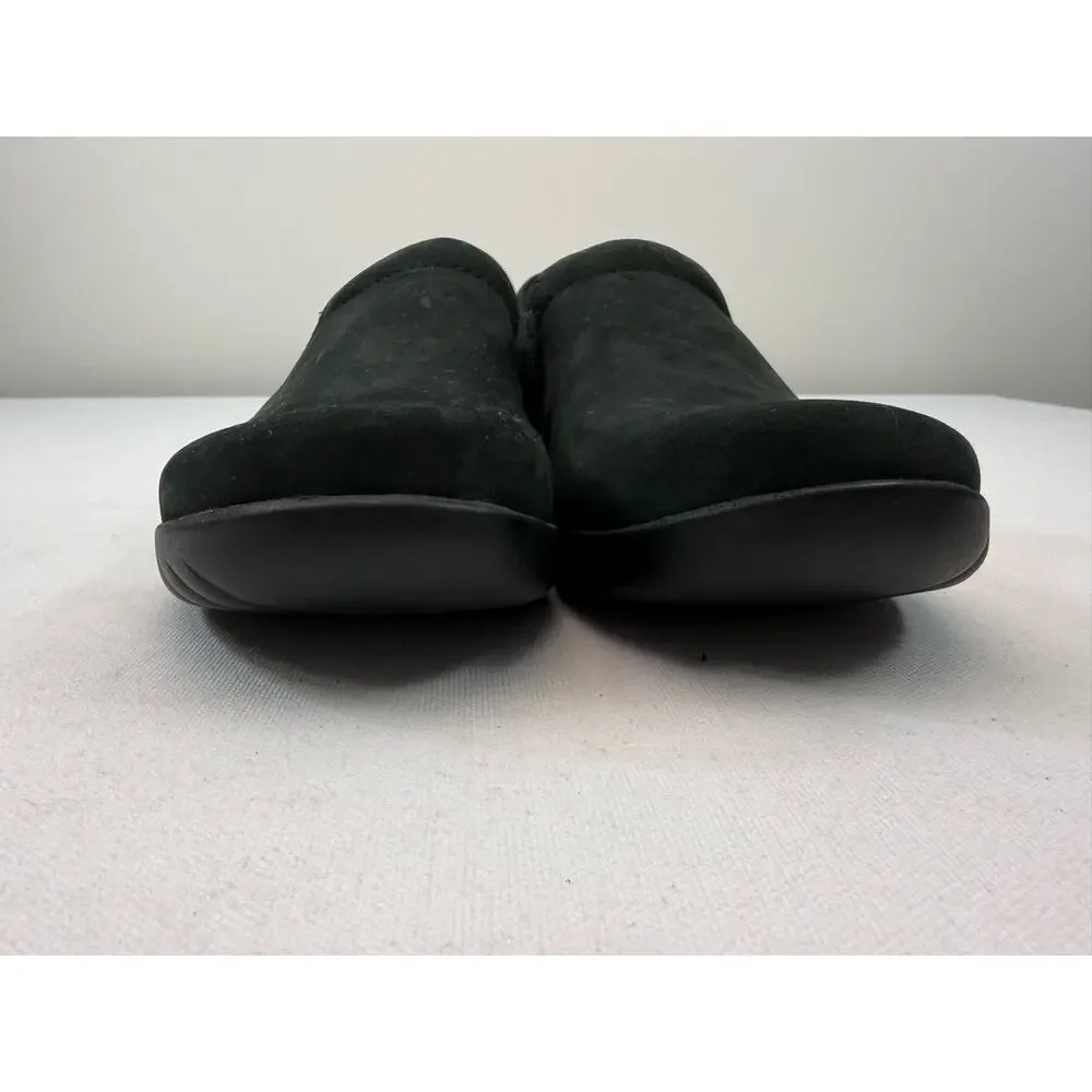 Dark Forest Green Klogs Slip-On Shoes Size 7 Lagenlook Loafers‎ Comfort Clogs